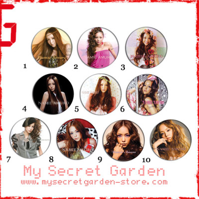 Namie Amuro 安室奈美恵 Portrait Pinback Button Badge Set 1a or 1b ( or Hair Ties / 4.4 cm Badge / Magnet / Keychain Set )